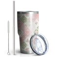 thumbnail image 2 of 30oz Pioneer Flower Floral Print Pattern Tumbler, Double Wall Vacuum Insulated Cup, BPA-Free Leak Proof Lid & Reusable Straws, Hot 12h, Cold 34h, 2 of 6
