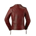 thumbnail image 2 of First Manufacturing WBL1082-L-OXB Rock Star Motorcycle Jacket for Women, Oxblood - Large, 2 of 3