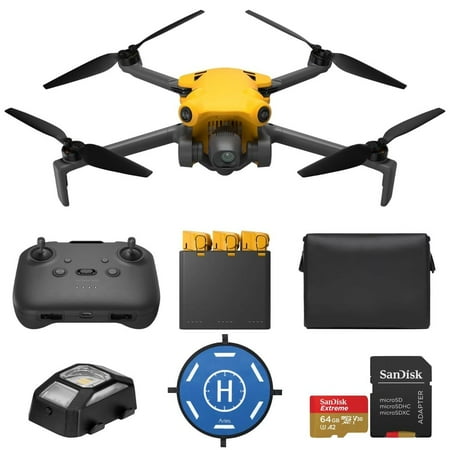 Skyrover SKYROVER X1 Fly More Combo, Drone with Camera 4K for Adults, 8K Photo, Under 249g, 50000ft Transmission, 96-Min Flight Time with 3 Batteries + 64GB Micro SD Card Landing pad & LED Flash