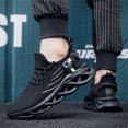 thumbnail image 2 of EKRBXA Knit No-Tie Sneakers, Lightweight Breathable Mesh Running Shoes, Non-Slip Comfort Casual Trainers with Wave Hollow Sole for Gym & Everyday Wear, 2 of 5