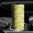 thumbnail image 3 of 20oz Yellow Lemon Fruit Slices LightGreen Pattern Skinny Tumblers Stainless Steel Tumbler with Lid and Straw,Vacuum Insulated Double Wall Travel Tumbler Cups with Cleaning Brush for Coffee,Tea, 3 of 6