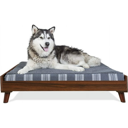 UPC: 0842229113365 | FurHaven Pet Products Modern Pet Bed Frame – Walnut Fits Beds 44×35