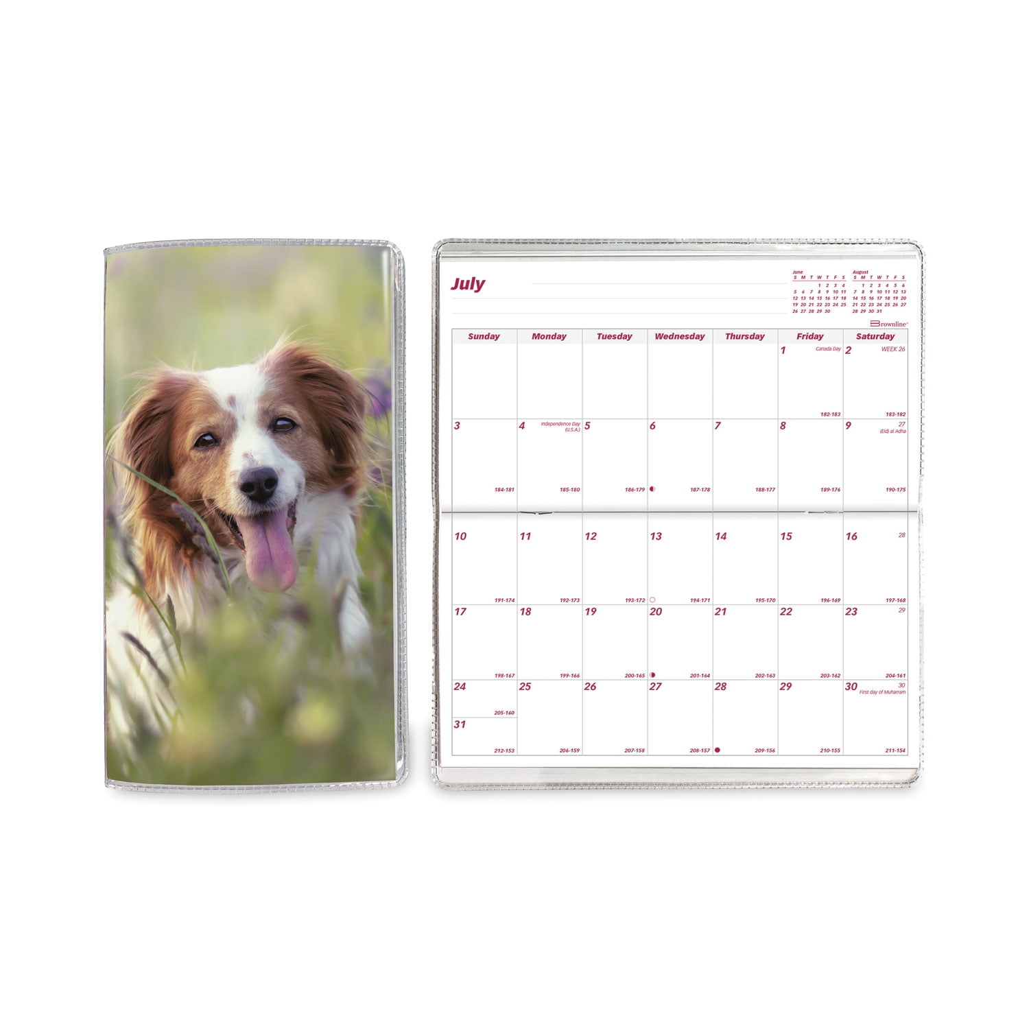 Monthly Pocket Planners Dog Artwork 6.5 x 3.5 Multicolor Cover 18-Month Jul to Dec: 2022 to 2023 CA41202