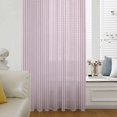 thumbnail image 6 of Purple Striped Sheer Curtains 96 Inches Long, Modern Simple Farmhouse Beige Vintage Light Filering Curtains, Privacy Drapes Simi Floor to Veiling Curtain for Living Room Bedroom Window Treatment, 6 of 9