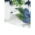 thumbnail image 6 of Unique Bargains Men's Summer Button Floral Cotton Short Sleeve Hawaiian Shirt 38 White Coconut, 6 of 6