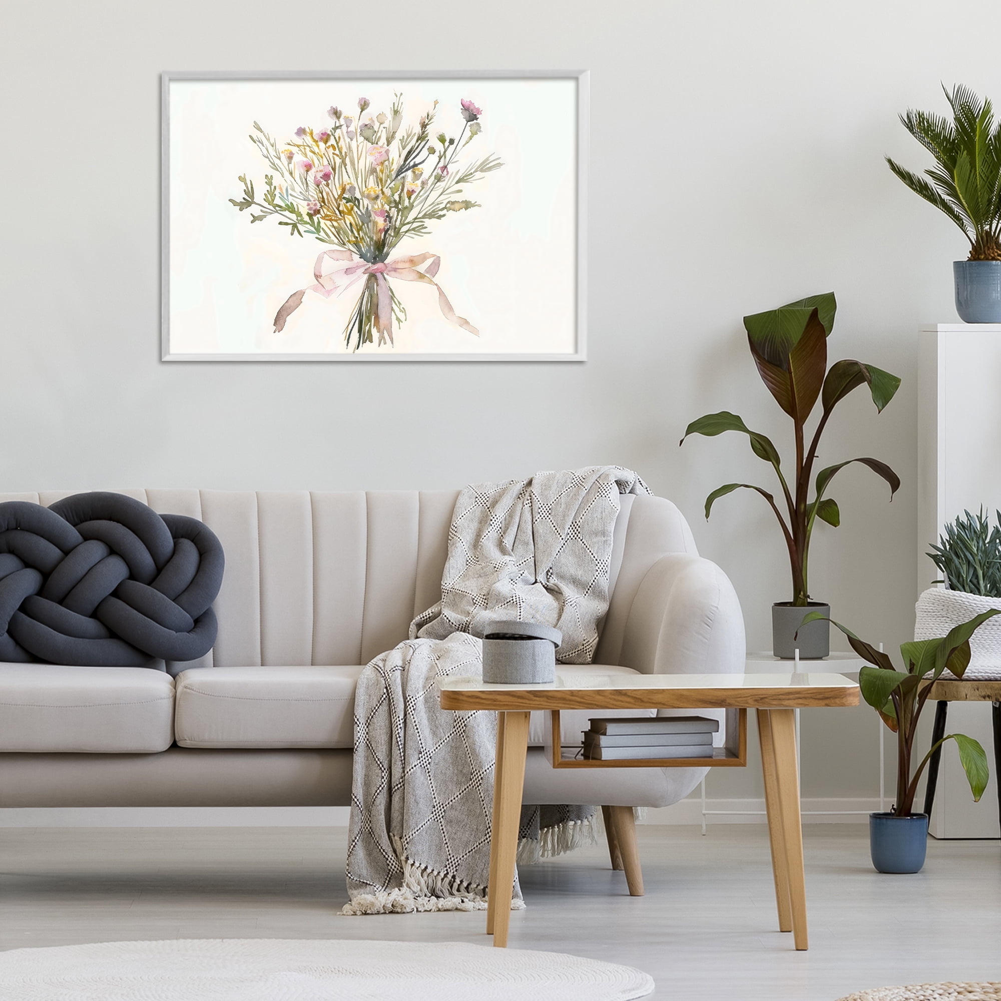 Stupell Industries Bouquet of Spring Wildflowers White Framed Giclee Art, design by Creative Studio