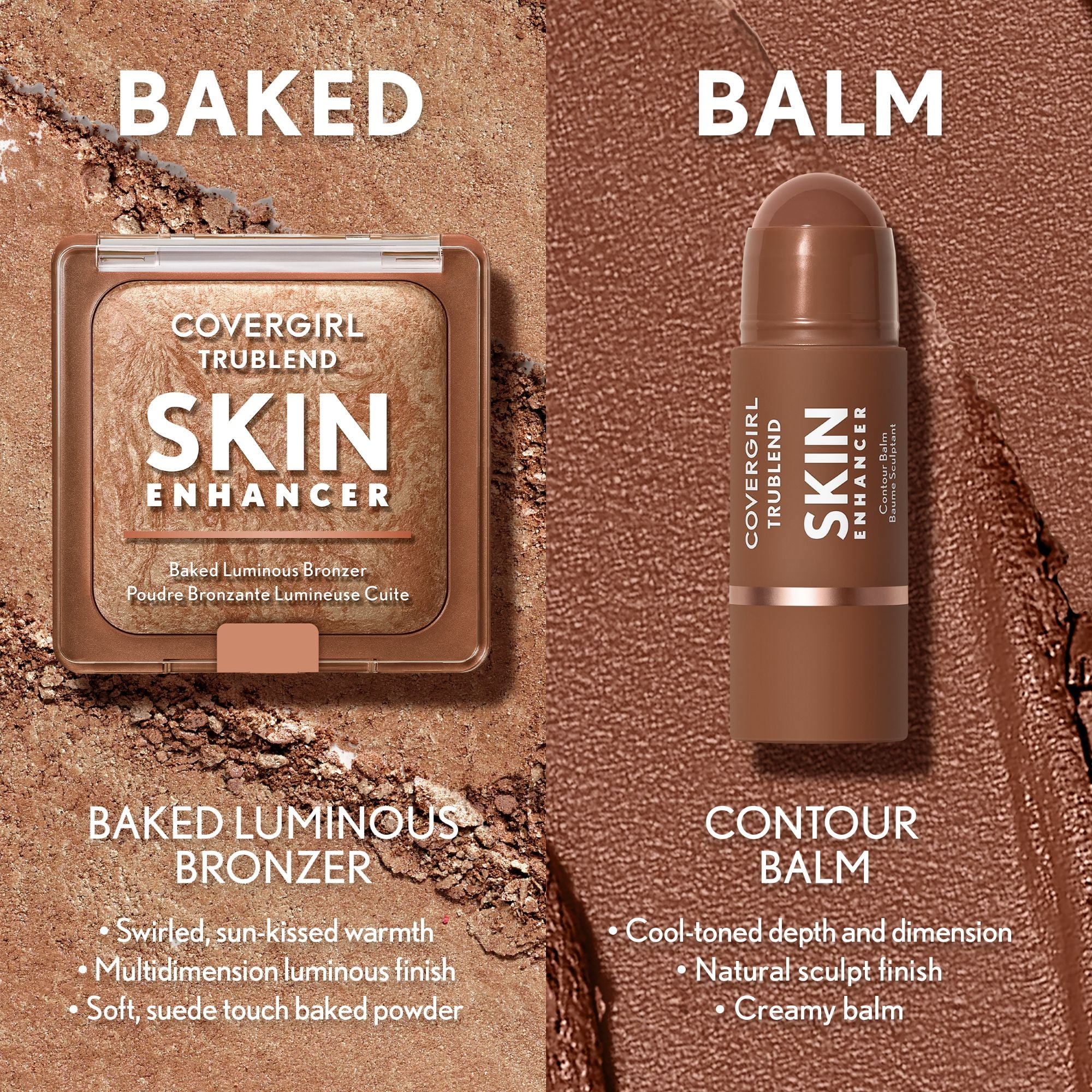 COVERGIRL TruBlend Skin Enhancer Baked Luminous Bronzer, 300 Honey Bun, 0.28oz