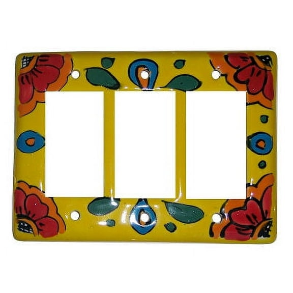 Canary Talavera Triple Decora Switch Plate