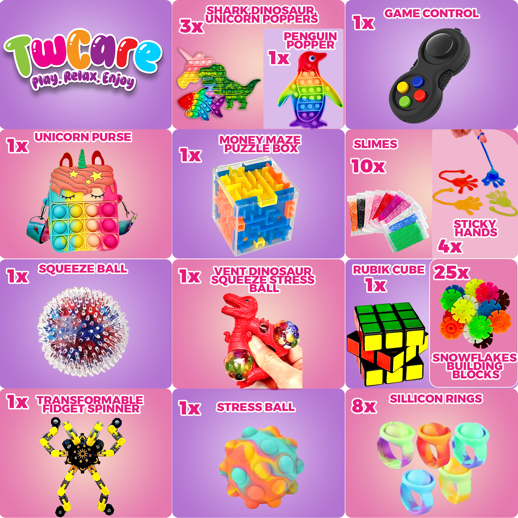 TwCare 120-Piece Fidget Toy Sensory Set photo 6