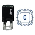thumbnail image 1 of Printtoo Alphabet G Monogram Initial Square Swirl Border Self Inking Rubber Stamp Office Stationary, 1 of 7
