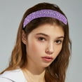 thumbnail image 5 of Unique Bargains 1 Pc Rhinestone Headband for Women Bling Padded Hairband Hair Accessories Purple 1.18 Inch Wide, 5 of 7