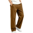 thumbnail image 3 of ZBSOKO Boys Pull On Pants Straight Leg Solid Color Casual Pant with Side Pockets Elastic Waist Open Bottom Trousers for Teen 5-14 Years, 3 of 7