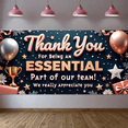 thumbnail image 5 of Gold Design Thank You Banner Black Gold Balloons Star Decorations Essential Part for Team Celebration Event Indoor Outdoor, 5 of 8