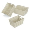 Whitmor Rattique® Storage Baskets - Set of 3 - Latte
