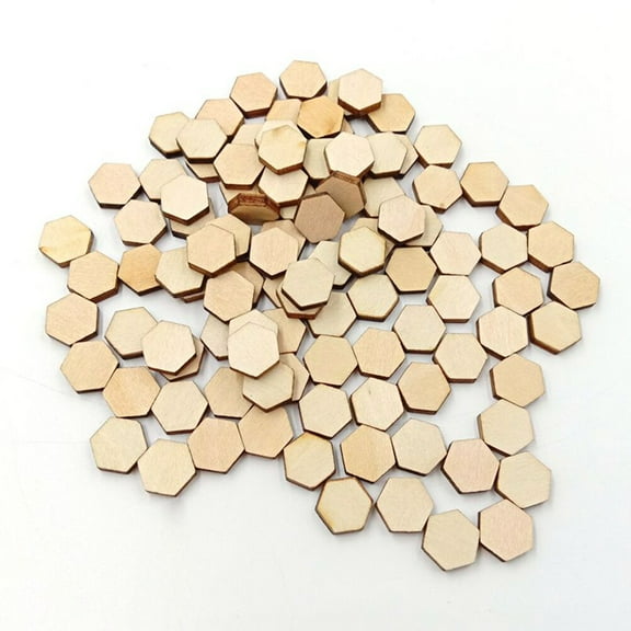 MLINS  100 PCS Honeycomb Wood Chips Kids Art Supplies Decoration Decorations Child