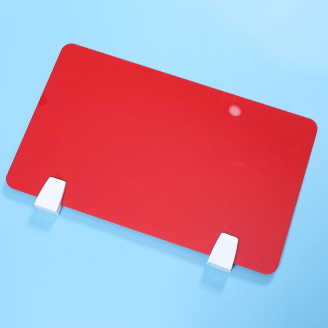 OULII 1Pack Portable Desk Partition Barrier Panel Red for Office Work