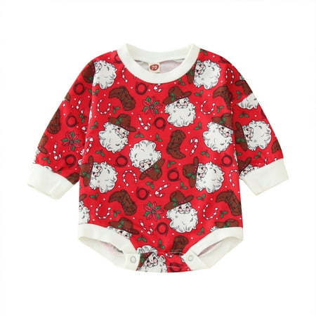 

Onesie Baby Jumpsuit Boys Girls Christmas Long Sleeve Cartoon Santa Pullover Romper Sweatshirt Bodysuits Kid Child Fashion Baby jumpsuits
