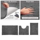 thumbnail image 5 of 3 en 1 juegos de alfombras de baño antideslizantes peludas alfombras de baño Gris Sunnimix alfombra de baño, 5 of 8