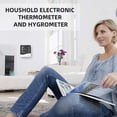 thumbnail image 2 of Zootealy HTC-1 Large Screen Hoom Thermometer Hygrometer Indoor Electronic Thermometer with LCD Display Electronic Alarm Clock, 2 of 8