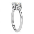 thumbnail image 3 of Circle Jewel 14K White Gold Plated Ring - Three Stone Engagement Ring - 1.7 Ct Oval Cut Moissanite Ring for Women - Classic Wedding Jewelry - Elegant Proposal Ring - Perfect Gift for Her, 3 of 3