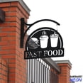 thumbnail image 4 of Handmadetneonsign Fast Food Hanging Sign, Burger Restaurant Outdoor Hanging Sign, Metal Business Sign 96702, 4 of 5