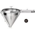 thumbnail image 2 of 34295 18/8 Stainless Steel China Cap Strainer, 9-Inch, Fine Mesh Fine Mesh 9-Inch, 2 of 5