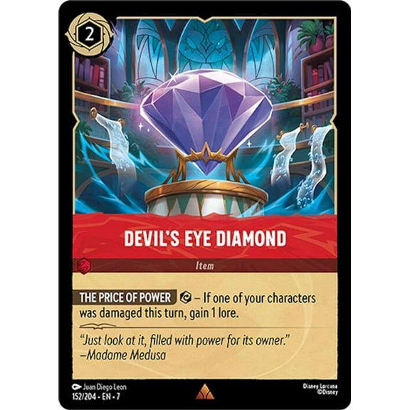 Disney Lorcana Archazia's Island Rare Devil's Eye Diamond #152