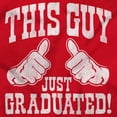 thumbnail image 2 of This Guy Just Graduated Thumbs Up Men's Big & Tall Graphic Zip Up Hoodie Brisco Brands 2X, 2 of 5