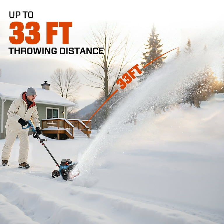 SENIX Brushless 60V 15-inch Cordless Snow Shovel with 6.0Ah