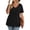 Black, variant on Womens Plus Size Summer Tops Short Sleeve Flowy V Neck Shirts Stylish Loose Pleated Tunic Tops Vacation Tops,Brown XL