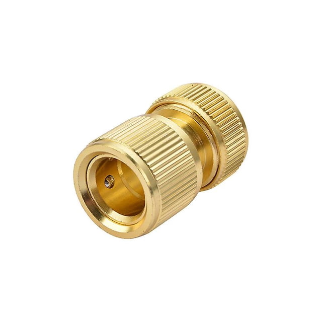 Conector de manguera de latón de aleación de aluminio Extremo de la manguera de agua Conector de latón Montaje rápido Conector de tubería de manguera rápida para jardinería, riego doméstico, ShuxiuWang 8390611189679