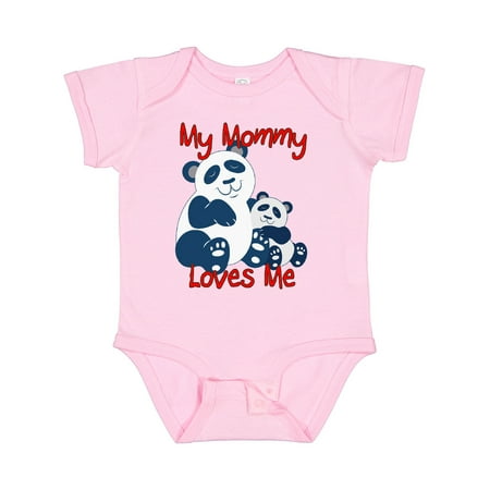 

Inktastic My Mommy Loves Me Panda Gift Baby Boy or Baby Girl Bodysuit