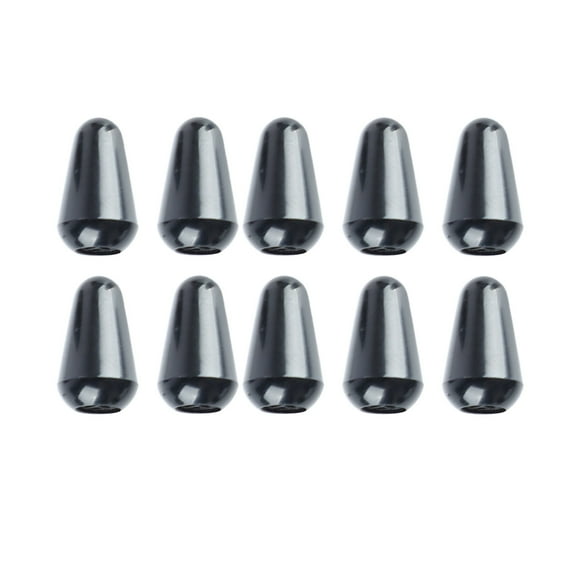 10 piezas de interruptor selector de pastillas para guitarra eléctrica, tapa de perilla de 3 y 5 vías, de plástico, accesorios universales, color negro