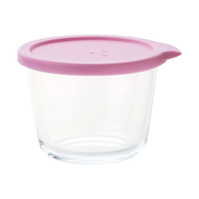 Food Storage Container Small Glass Bowls with Airtight Lids Airtight Leak Proof 8Oz Stackable Custard Cups Prep Bouillon Cups & Mixing Bowls for Dips Candy Dessert Microwave Valentín Decorations B