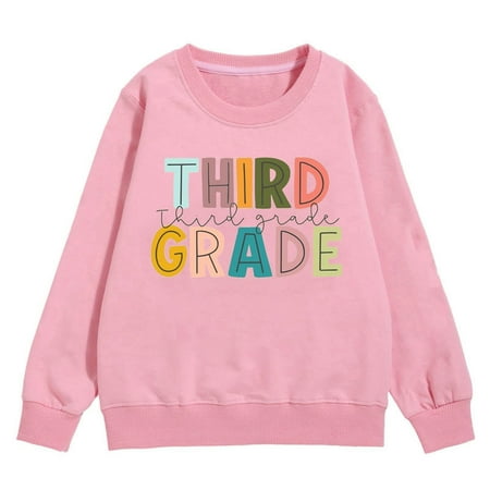 

Sweatshirt for Toddler Fashion Graphic Printed Raglan Sleeve O-Neck Oversized Tops Loose Fit Casual Fleece Kids Girls Fleece Hoodies 11-12 Years