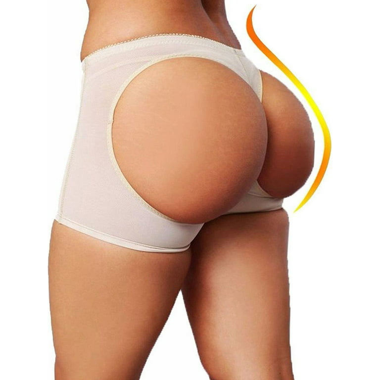 SHAPERIN Women Seamless Butt Lifter Padded Lace Panties Enhancer Underwear  Shorts