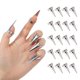 thumbnail image 1 of 20 Garras Plateadas para Dedos, Estilo Cosplay, Anillos, Uñas Punk Rock, Garras para Dedos, Uñas Retro Metálicas, Estilo Rock Gótico, Herramienta para Separar la Barba y el Cabello, 1 of 9
