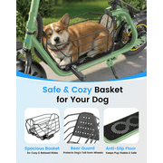 MIHOVER 550W Pet Friendly Electric Scooter with Seat for Small Dogs, 12 Electric Scooters for Adults, Dual Shock Absorbers 25 Miles Range, UL2272 Certified-Cyan