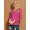 thumbnail image 2 of CamiBásiDe ManLarCon Cuello Redondo Y Peplum Informal PaMujer CiruepúrpuS, 2 of 6