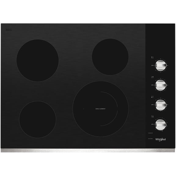 Whirlpool WCE55US0HS 30 inch Stainless 4 Burner Electric Cooktop