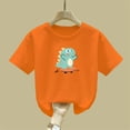 thumbnail image 5 of Piuwrlz Short Shirts Sleeve Kids Girls Graphic T-Shirts Crew Neck Pullover Orange Size 4-5 Years, 5 of 7