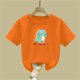 thumbnail image 4 of Blusas y camisas de manga corta con cuello redondo para niños Camiseta de verano de manga corta estampada para niñas Jersey elegante de cuello redondo para niñas Top de algodón para niños, 4 of 6