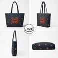 thumbnail image 4 of XYZCANDO Christmas Bow Dark Quilted Shoulder Tote Bag Large Capacity Lightweight Handbag for Women Holiday Shopping Travel Work Daily Use, 4 of 7