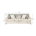 thumbnail image 4 of Roundhill Furniture Nason Wide Wale Corduroy Sofa and Loveseat Set, Parchment, 4 of 10