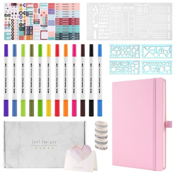 Cuaderno de Tapa A5 con Diseño de Puntos y 184 Páginas Numeradas, Kit de Diario con Puntos para Principiantes, Color Verde