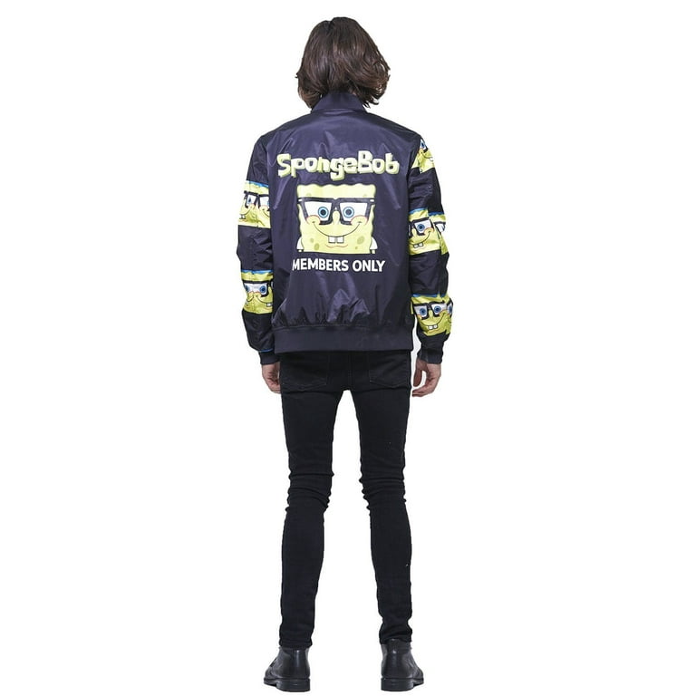 Members Only Men's Nickelodeon SpongeBob Bomber Jacket Members Only Men's Nickelodeon SpongeBob Bomber Jacket