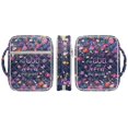thumbnail image 2 of Yuyamidu Colorful Flowers Bible Cover Bible Book Cover Bible Case for Women Purple Carrying Case Book Protective Quilted Bible Covers Study Supplies Accessories Christian Gifts, 2 of 8