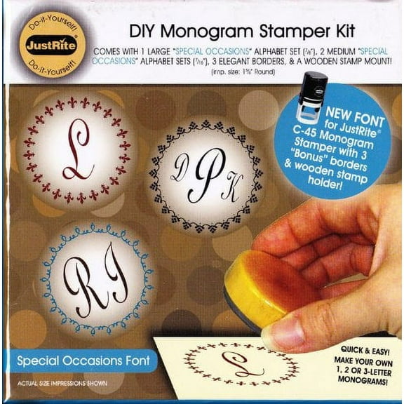 Monogram Stamper Kit: Special Occasions, JustRite Stampers