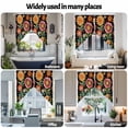 thumbnail image 6 of Spring Boho Swag Curtain Valance for Windows, Cartoon Pink Red Flower Colorful Dots Black Window Treatments Short Swag Topper for Kitchen Windows Bathroom Bedroom, 36"x63", 6 of 8