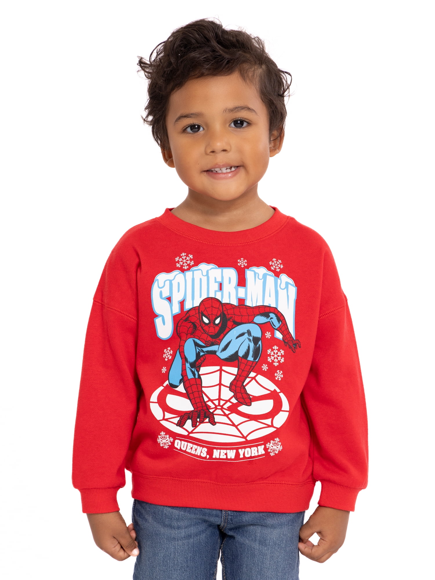Spider-Man Toddler Boy Holiday Crewneck Sweatshirt, Sizes 12M-5T